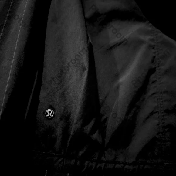 Lululemon Black Hooded Jacket with Pinstripe Detail - Picture 3 of 3